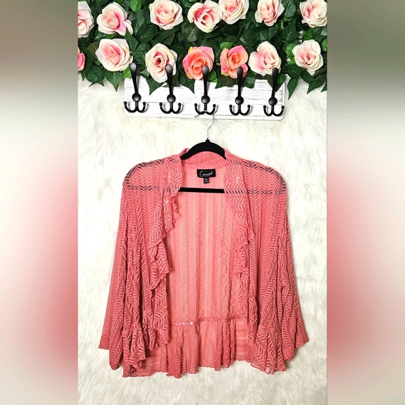 connected apparel Sweaters - Cropped Knit Open-Front Cardigan